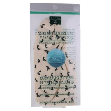 Earth Therapeutics Moisturizing Foot Socks Print Natural 1 Pair