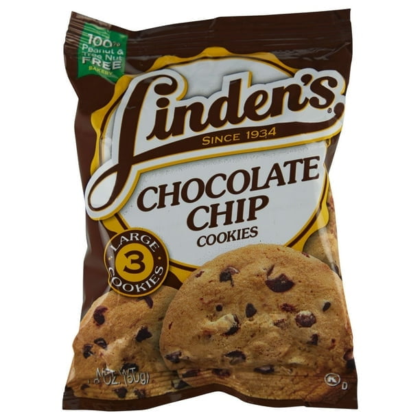 Linden CHOCOLATE CRUNCH Cookies • 18 Packs • 1.8 oz EACH  Crispy Chocolate Snack Cookies • Lunchbox / Office / Vending BULK BOX