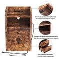 thumbnail image 4 of Buro Mesa De Noche De Madera Rustico Y Estación De Carga Usb, 4 of 7