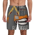 thumbnail image 2 of Picia I Like Big Digger pattern Mens Swim Trunks with Compression Liner Stretch Beach Shorts Quick Dry with Zipper Pockets No-Chafing Board Shorts-X-Large, 2 of 9