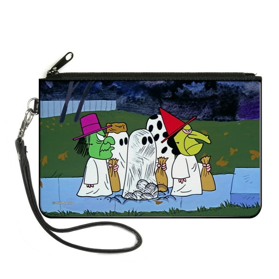 Peanuts Wallet, Zip Clutch, Peanuts Gang Halloween Trick or Treat Group Pose, Canvas
