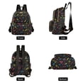 thumbnail image 4 of FORMRS Mini Backpack Purse for Women Quilted Travel Daypack Casual Shoulder Bag, Black Neon Lightning, 4 of 7