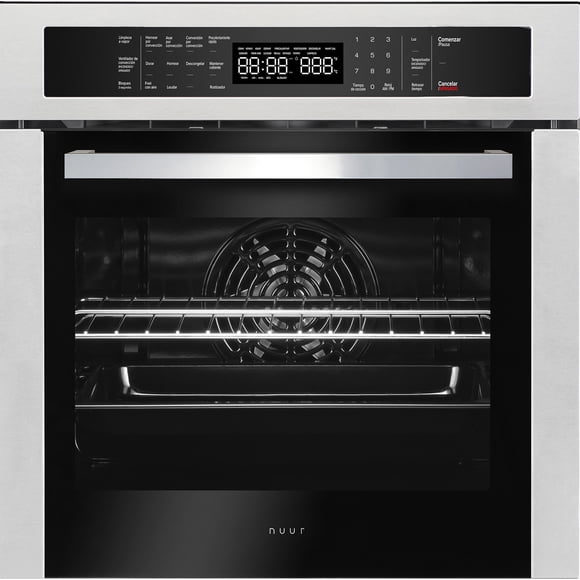 HORNO EMPOTRABLE PARA GAS LP O NATURAL CON CAPACIDAD 58L / PANEL DIGITAL / 13 FUNCIONES / VENTILADOR DE CONVECCION / TEMPERATURA AJUSTABLE Y 2 QUEMADORES