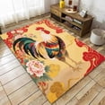 thumbnail image 1 of Modern 3D White Wall Tiger Carpet Angry Ink Dot High Precision Printing Anti-Slip Anti-Fatigue Home Use Machine Washable Durable Carpet for Living Room Bedroom Zoo Decor (6, 3x5ft), 1 of 7