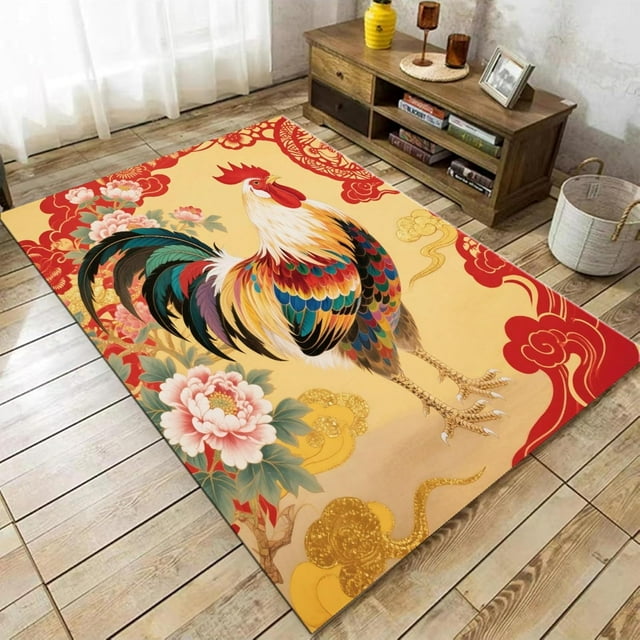 Modern 3D White Wall Tiger Carpet Angry Ink Dot High Precision Printing Anti-Slip Anti-Fatigue Home Use Machine Washable Durable Carpet for Living Room Bedroom Zoo Decor (6, 3x5ft)