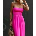 thumbnail image 5 of Sherrylily Women Sleeveless Strapless Wide Leg Jumpsuits Summer Casual Loose Smocked Chiffon Jumpsuit Rompers with Pockets, 5 of 6