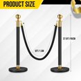 6Pcs Crowd Control Stanchion with Fillable Base Four Way Rope Connector ...