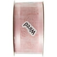 thumbnail image 4 of (3 pack) Offray Ribbon, Pink 1 1/2 inch Wired Edge Sheer Sheer Ribbon, 9 feet, 4 of 9