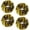 Black Gold, variant on Metallic Cheerleading Pom Poms, 6Pcs Cheerleaders Cheer Pom Poms with Baton Handle, Cheering Squad Hand Flower