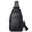 Black, variant on Fashion Men's Chest Leather Messenger Bag,Brown