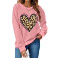 thumbnail image 2 of T-shirt de la Saint-Valentin pour Femmes 2024, Chandails à Col Rond, T-Shirts Décontractés avec Cœur, T-Shirts Graphiques Amples à Manches Longues, Chandails à Enfiler, Hauts Mode pour les Fêtes, T-Shirt, 2 of 4