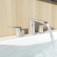 thumbnail image 3 of EZANDA Widespread 2-handle Bathroom Faucet with Drain Assembly, Polished Chrome, 3 of 10