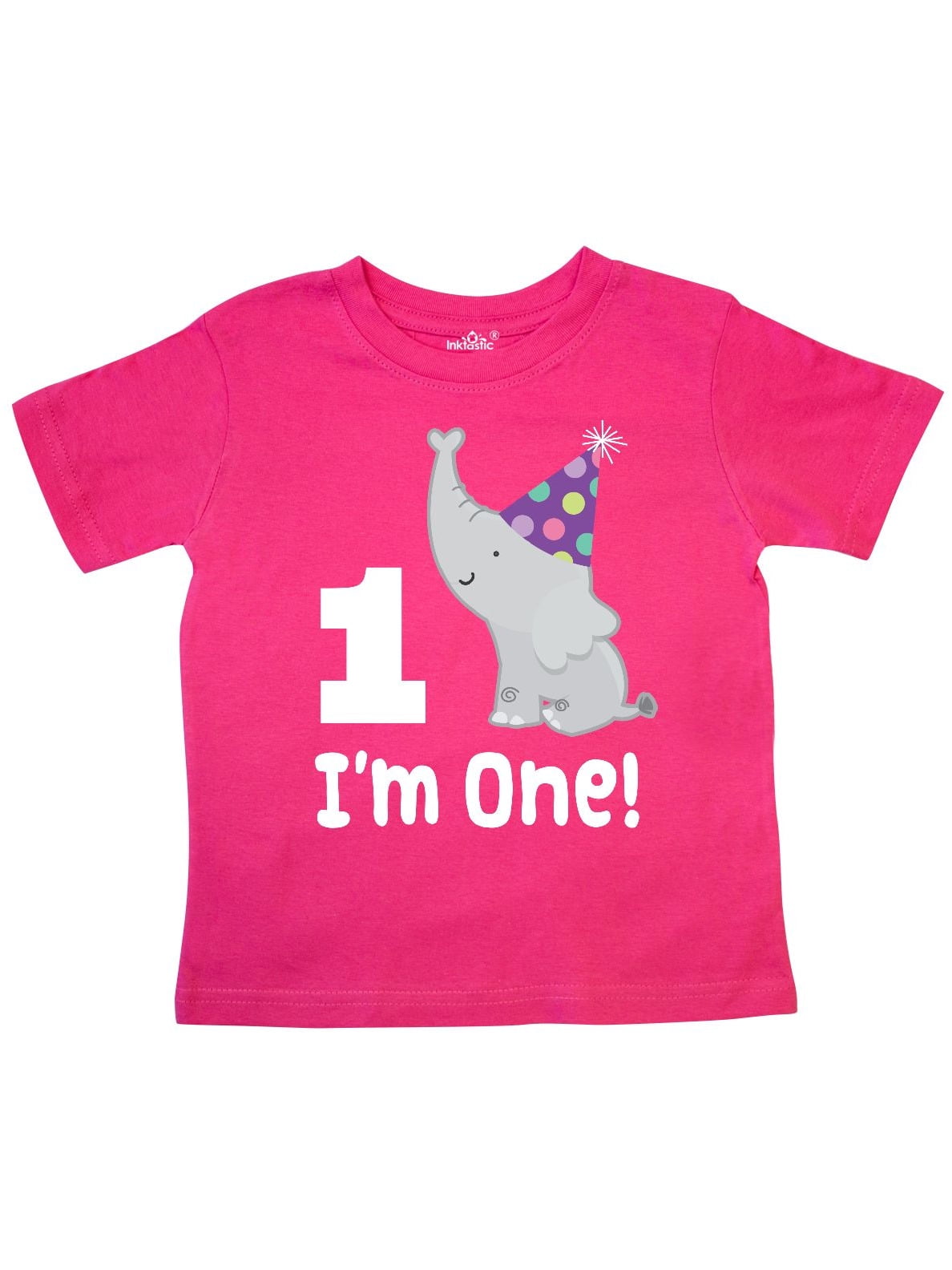 inktastic 1st Birthday Elephant 1 Year Old Toddler T-Shirt