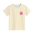 thumbnail image 5 of YDFCWXW Oversized Graphic Floral T Shirts for Teens Girls Loose Tees Preppy Clothes Casual Vintage Tops (Beige, 140), 5 of 7