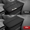 thumbnail image 5 of KBH Car Center Console Lid Armrest Cover for 2005-2010 Acura RL, Black Leather Skin Upholstery Replacement Cover for Interior Accessories, 5 of 5