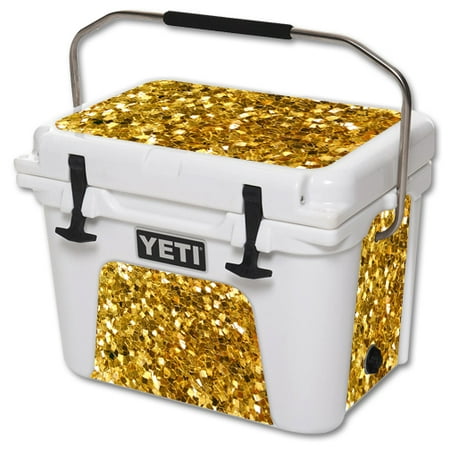 MightySkins Protective Vinyl Skin Decal for YETI Roadie 20 qt Cooler wrap cover sticker skins Gold