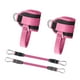 thumbnail image 1 of Juego de correas de soporte de tobillo ajustables, bandas de fitness para gimnasio, 25 x 8 cm, ligeras, multiusos, fáciles de instalar con anillos en Rosa, 1 of 8