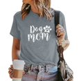 thumbnail image 5 of Ediodpoh Women's T Shirt Print Cute T Shirt Cute Dog Mom Short Sleeve T Shirt Womens Tops Casual Grey_001 M, 5 of 5