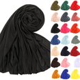 thumbnail image 3 of 2026 Hijab Scarf for Women Soft Cotton Muslim Jersey Hijab Head Wrap Scarves Fashion Long Scarf Shawls Black, 3 of 4