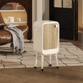thumbnail image 3 of MRBIN Stainless Steel Motion Sensor Trash Can Bathroom with Butterfly Lid and Leg, 5.5 Gal Wheeled Tall Automatic Smart Waste Basket Garbage for Bedroom, Kitchen, Cream White with Walnut Pattern, 3 of 7