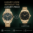 thumbnail image 5 of Geoffrey Beene Men's Gold Stainless Steel Dress Watch Classic Quartz, Elegant Design, Water-Resistant, 5 of 6
