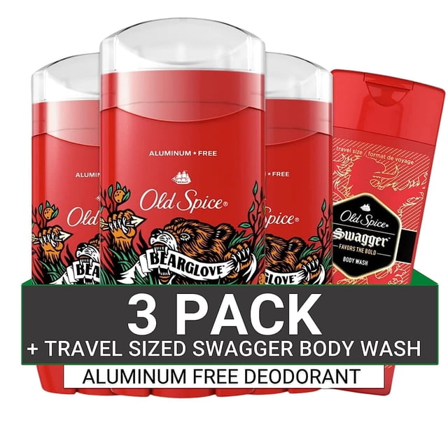 Desodorante Old Spice Bearglove Scent para hombre, 90 ml (paquete de 3)