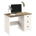thumbnail image 5 of Lavish Home Computer Desk with Attached 3-Drawer File Cabinet (White), 5 of 8