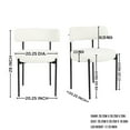 thumbnail image 2 of Roundhill Furniture Corff 5-PC Round Dining Set, Pedestal Dining Table with 4 Boucle Chairs, White, 2 of 13
