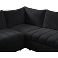 thumbnail image 3 of Meridian Furniture Jacob Black Velvet Modular Sectional, 3 of 4