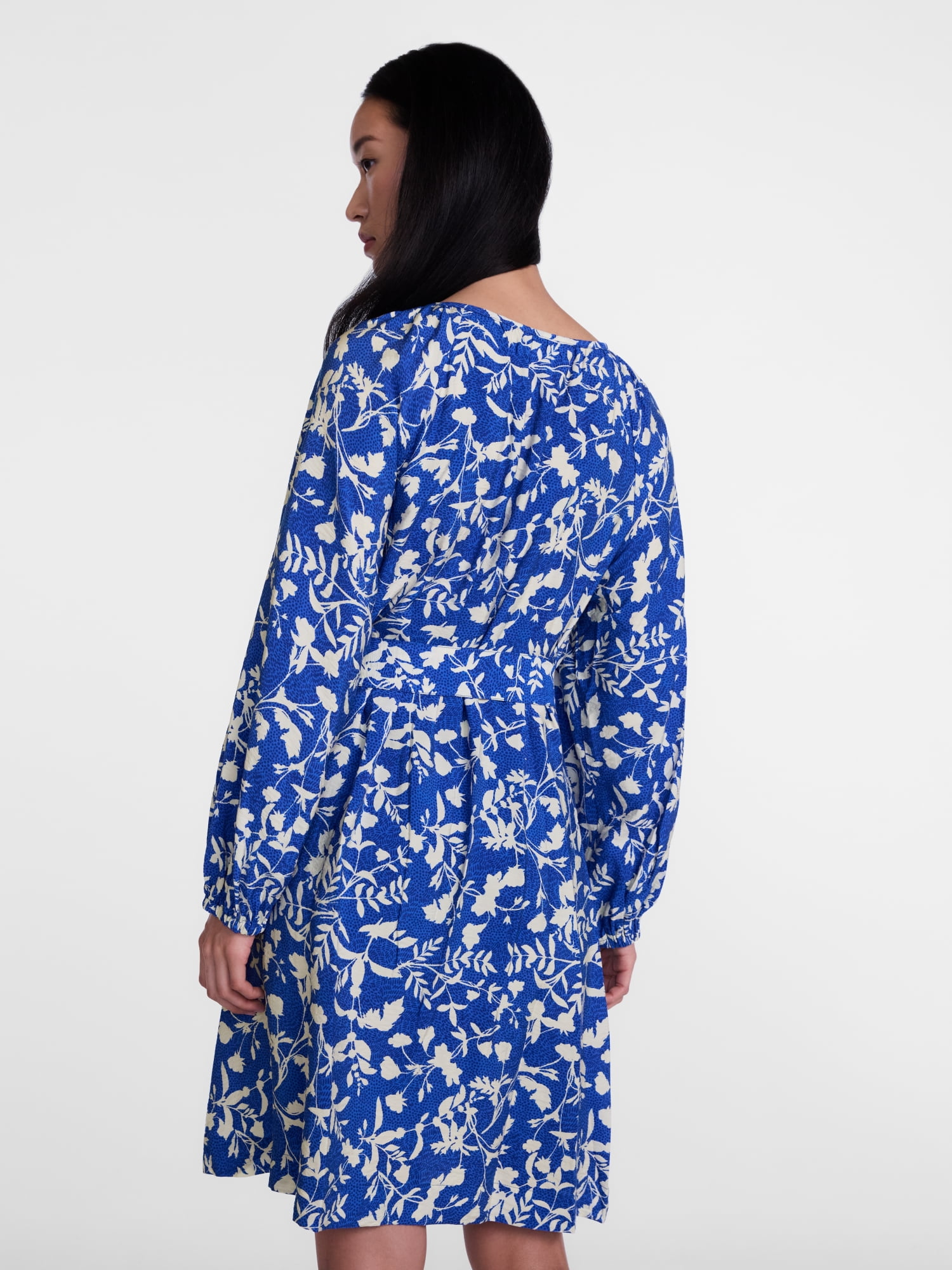 Scenario Women's and Women's Plus Mini Dress with Long Balloon Sleeves, Sizes XS-4X