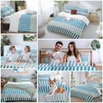 thumbnail image 6 of Colorful Stripe Bedding 3 Piece Duvet Cover Set Queen Size, Modern Teal Blue Green Vertical Striped Soft Microfiber Comforter Cover with Zipper Closure & Pillowcases, FadeResistant Quilt Cover, 6 of 9