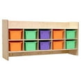 thumbnail image 2 of contender wall hanging storage 10 compartment cubby with trays, 2 of 2