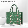 thumbnail image 3 of Large Capacity Tote Bag,Green Christmas Pattern Handbag Fashion Luxury Tote Bag,15.7"x13"x 5.1" Inches,Laptop Compatible, 3 of 6