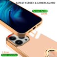 thumbnail image 3 of Compatible for iPhone 14 Pro Max Case with Ring Holder Kickstand [with Magnetic] Soft TPU Shockproof Electroplated Slim Thin Protective Phone Case for iPhone 14 Pro Max Pink, 3 of 14
