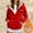 #170-Red, variant on Ounisa Women's Velour Hooded Jacket Long Sleeve Full Zip Outerwear Soft Warm Velvet Jacket with Side Pockets