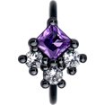 thumbnail image 3 of Body Candy 20 Gauge Nose Ring - 316L Stainless Steel Black Nose Hoop Nose Ring Rhombus Riot Nose Jewelry for Women Men, 3 of 5