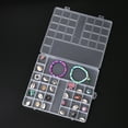 thumbnail image 4 of Transparent Plastic Bead Containers with 28 Compartments for DIY Art Craft Bead Storage Rectangle Clear 20x22.5x1.9cm, 4 of 4