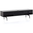 thumbnail image 3 of SONOROUS Studio ST-360 I/R Friendly Wood and Glass Modern TV Stand with Spike Metal Legs for Sizes up to 75" (Modern Design Cabinet For Your Audio/Video Components and Consoles) - BLACK, 3 of 5