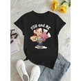 thumbnail image 2 of Camiseta para mujer con Cuello de verano1pc Women'S Casual Crew Neck T-Shirt with Cute Bear Print, Polyester Knit Fabric, Medium Stretch, All-Season Fashion Top, Animal Pattern Short Sleeve Tee for, 2 of 6