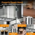 thumbnail image 2 of 20 Bar Stainless Steel Espresso Machine with Milk Frother, Single & Double Shot, ESE Pod Compatible, Removable Tank for Home Coffee Bar, 2 of 9