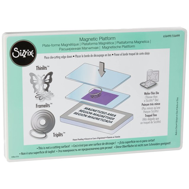 Sizzix Plataforma magnética para BIGkick/Big Shot/Vagabond, 15.55 cm x 22.54 cm x 1.58 cm