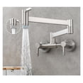 thumbnail image 2 of Brushed Three-switch Hot And Cold Basin Faucet In-wall Kitchen Folding Mixing Valve Faucet Bathroom Basin Faucet ,bar Laundry RV Farmhouse, 2 of 7