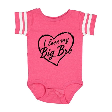 

Inktastic I Love My Big Bro in Black Chalk Heart Gift Baby Boy or Baby Girl Bodysuit