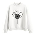 thumbnail image 2 of Frostluinai Womens Sweatshirts Mock Neck Long Sleeve Casual Pullover Trendy Floral Print Sweat Shirts Drop Shoulder Loose Fall Sweatshirts, 2 of 5