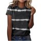 thumbnail image 1 of Blusa de manga corta con estampado de cuello redondo informal para mujer a la moda, Tops de verano Fridja ghk4872, 1 of 5