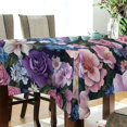 thumbnail image 5 of Yayeee Tablecloths 60" x 120" Rectangle Wrinkle Resistant Party Table Cover, Pink and Purple Flowers, 5 of 8