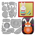 thumbnail image 1 of Troqueles de corte NVZBL conejo de Pascua y huevo, 2 piezas, plantillas metálicas, 1 of 6
