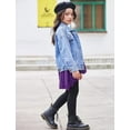 thumbnail image 5 of Oudiya Casual Girls Tunic Tops Loose Long Sleeve Blouse Soft Swing Pullover T-Shirt, 5 of 6