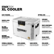 ToughBuilt StackTech XL Cooler, Stackable 38 Quart Hard Shell Chest, White