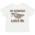 thumbnail image 3 of Inktastic My Godmother Loves Me Girls Sloth Girls Toddler T-Shirt, 3 of 5